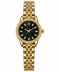 Siyah Kadran Gold Kordonlu Kadın Saat