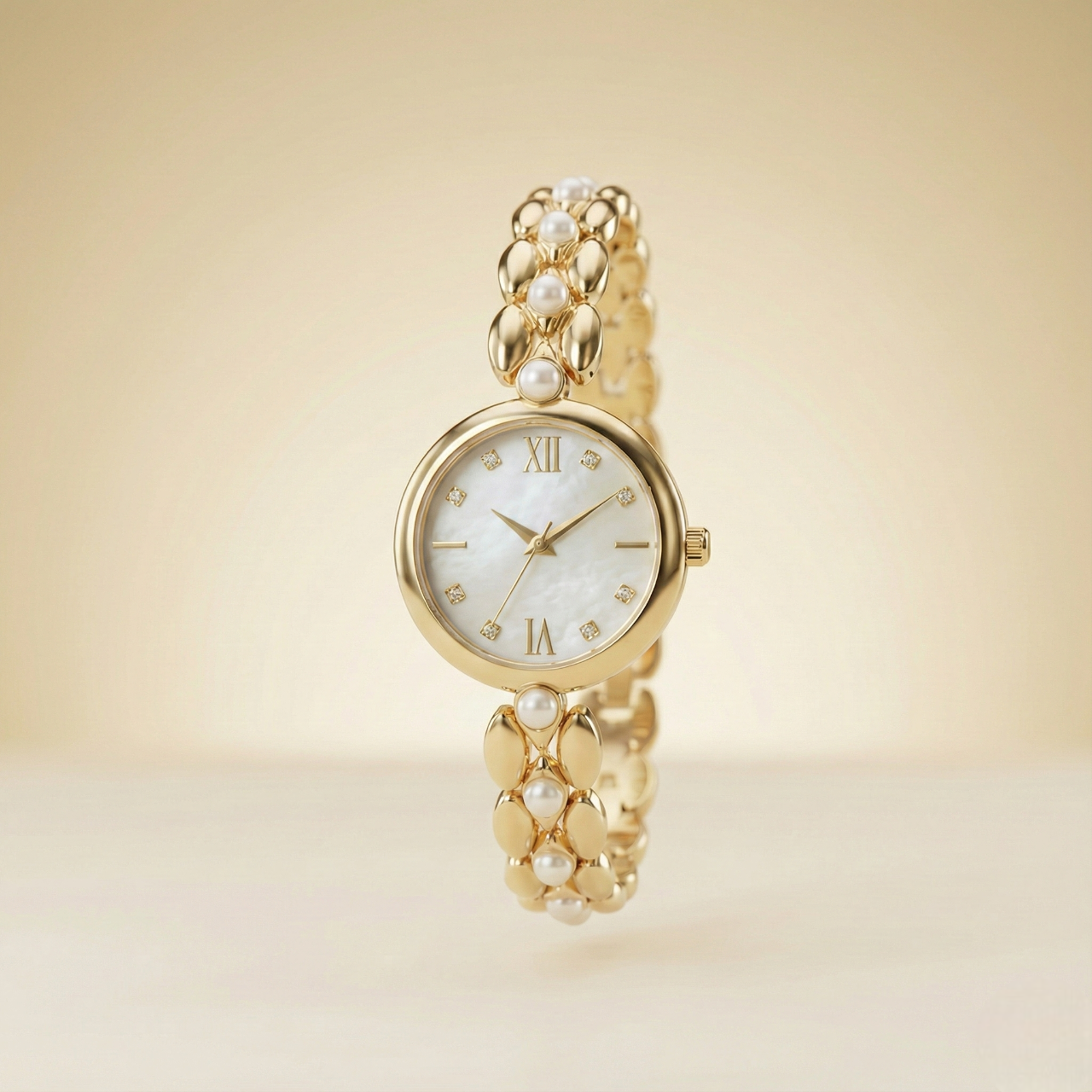 Minimalist Gold Kordonlu Kadın Saat