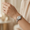 Minimalist Silver Detaylı Kalp Figürlü Kadın Saat
