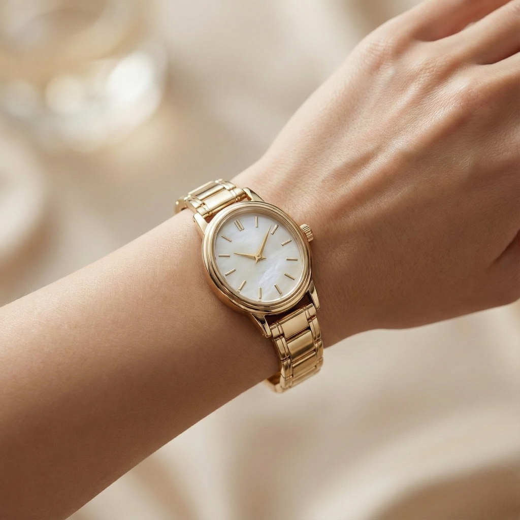 Minimalist Gold Detaylı Kadın Saat