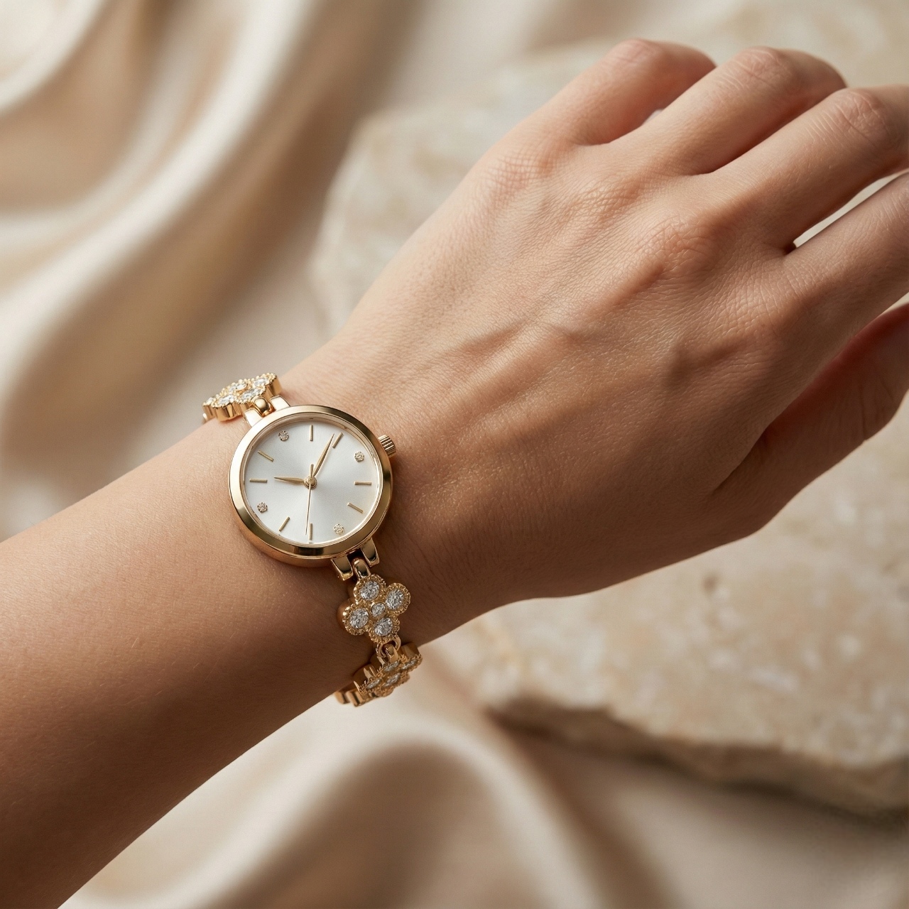Minimalist Gold Detaylı Kadın Saat