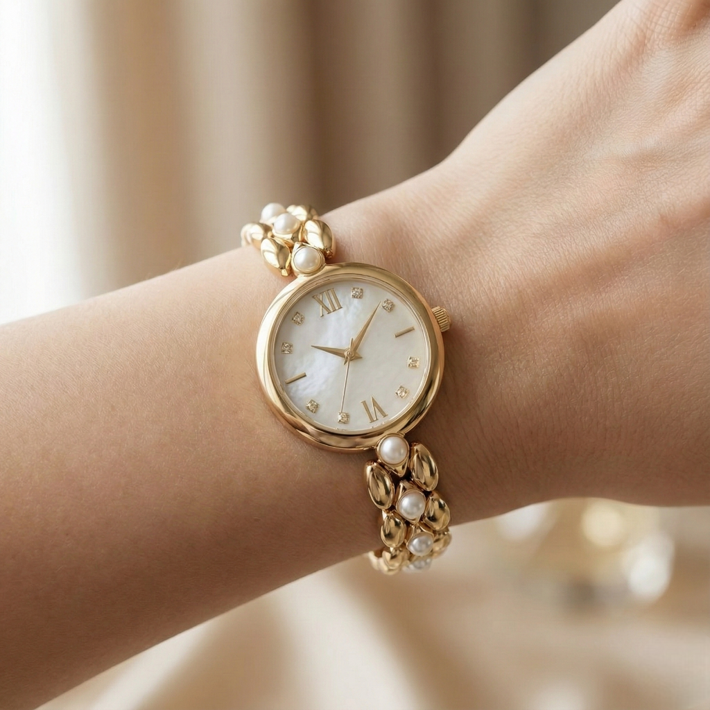 Minimalist Gold Kordonlu Kadın Saat