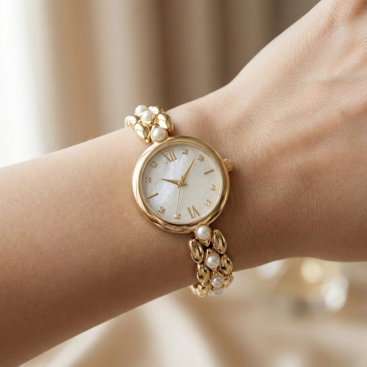 Minimalist Gold Kordonlu Kadın Saat