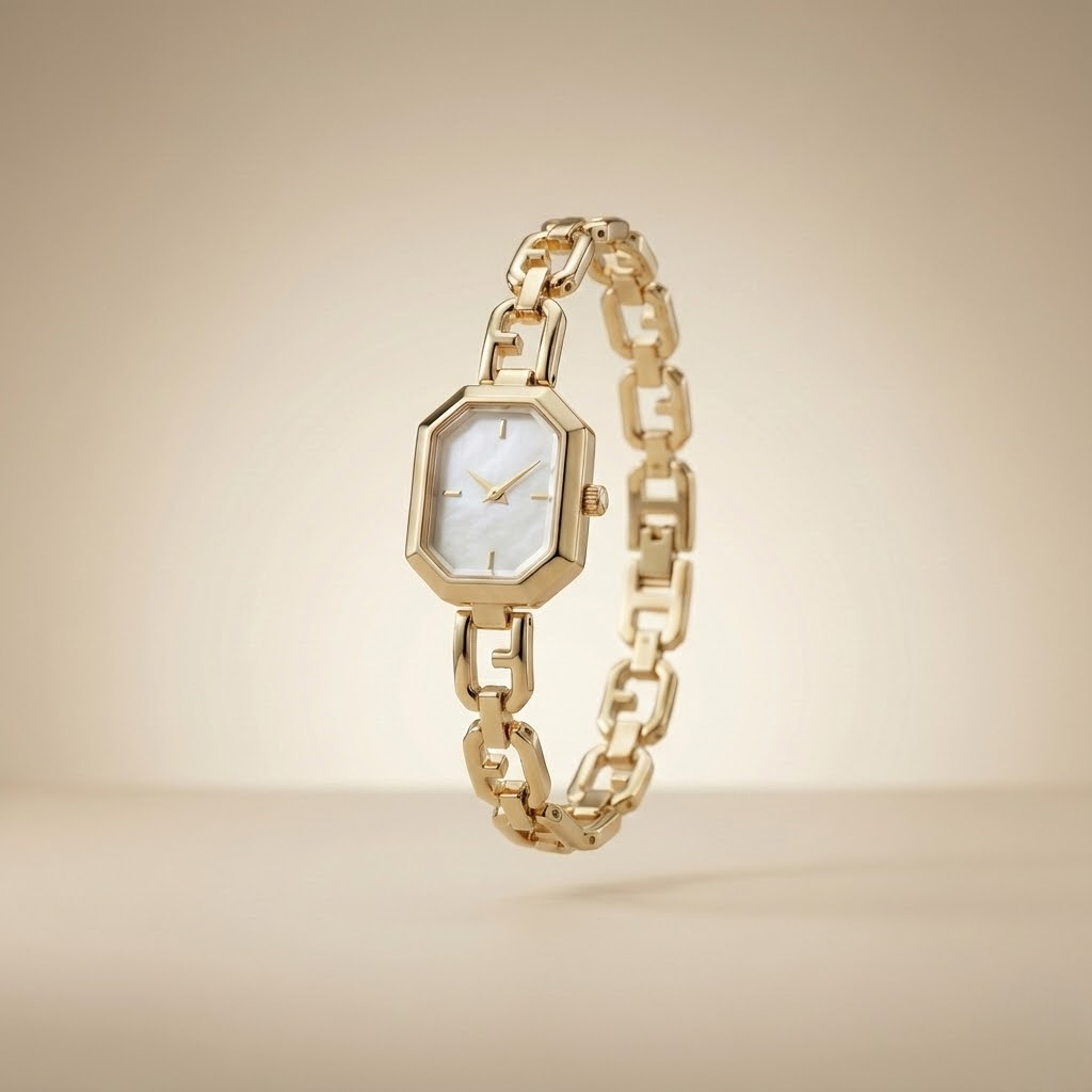 Minimalist Gold Kordonlu Kadın Saat