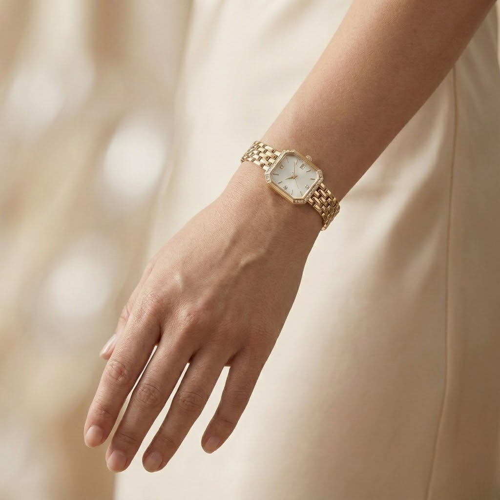 Minimalist Gold Kordonlu Kadın Saat