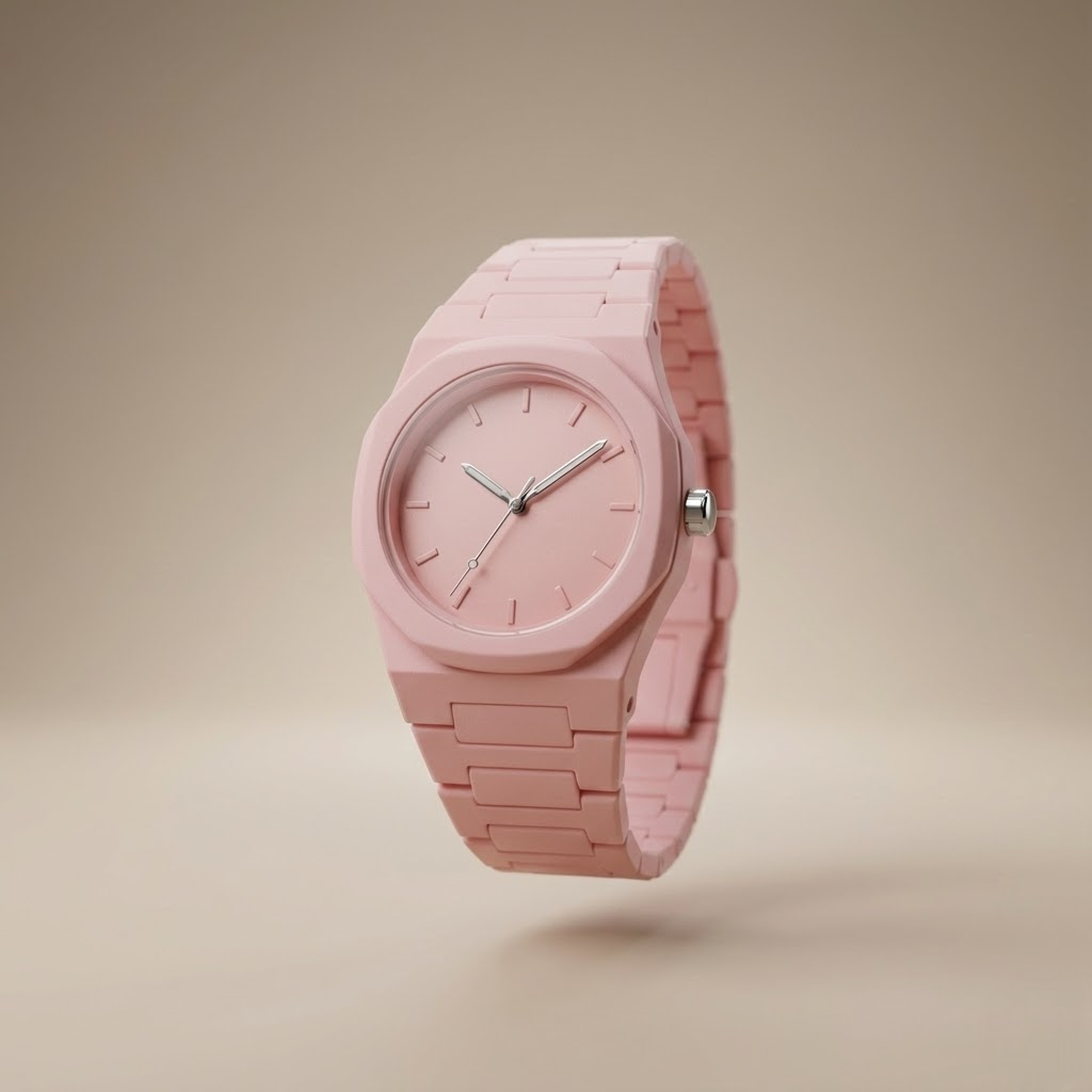 Minimalist Pembe Unisex Saat